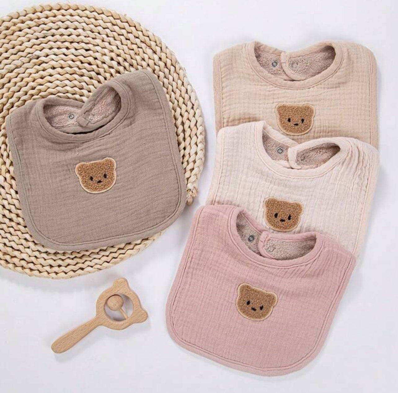 Bavetto teddy quadrato